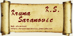 Kruna Šaranović vizit kartica